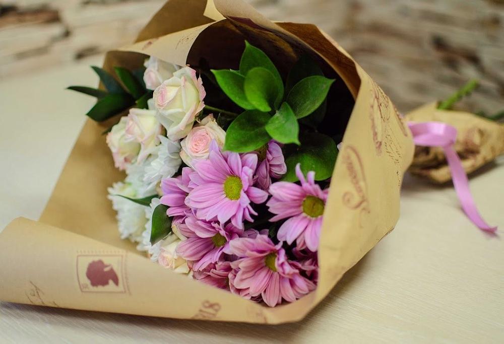 Букет цветов из: Розы и Хризантемы в Тейково