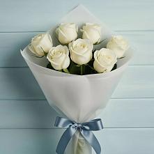 Букет 7 Белых роз Эдлесс Лав в Тейково