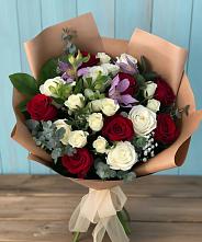 Букет цветов из:  Розы и Альстромерии в Тейково