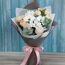 Букет цветов из:  Хризантемы и Розы в Тейково