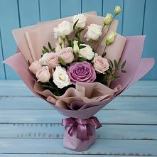 Букет цветов из:  Розы и Лизиантусы в Тейково