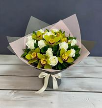 Букет цветов из:  Орхидеи и Розы в Тейково