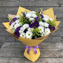 Букет цветов из:  Ирисы, Хризантемы и Ромашки #REPLACE_PRED# Тейково