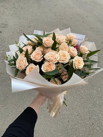 Букет Кремовые розы Латте в Тейково