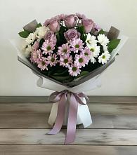 Букет цветов из:  Хризантемы и Розы в Тейково