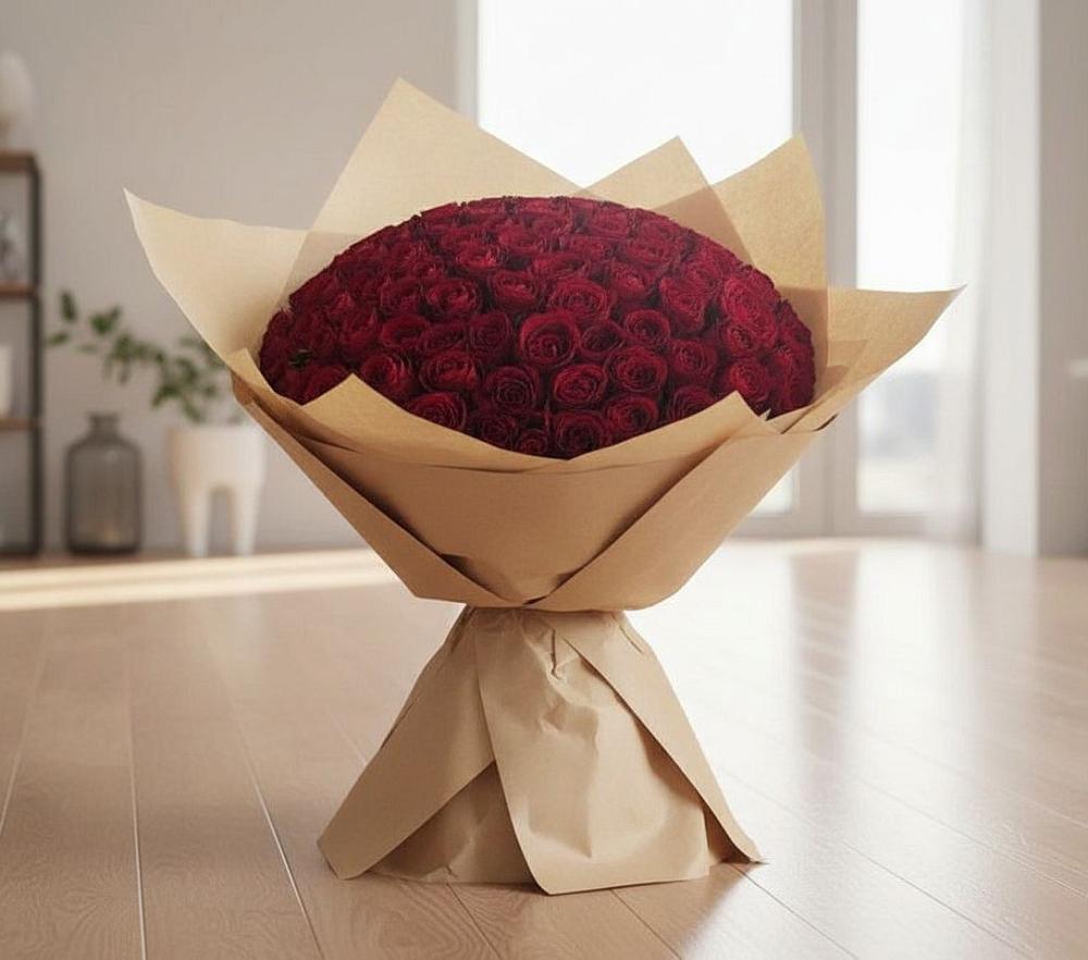 Букет 101 Красная роза в Тейково