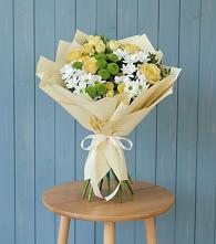 Букет цветов из:  Хризантемы и Розы в Тейково