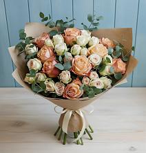Букет цветов из:  Альстромерии и Розы в Тейково