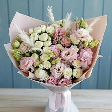 Букет цветов из:  Альстромерии и Розы в Тейково